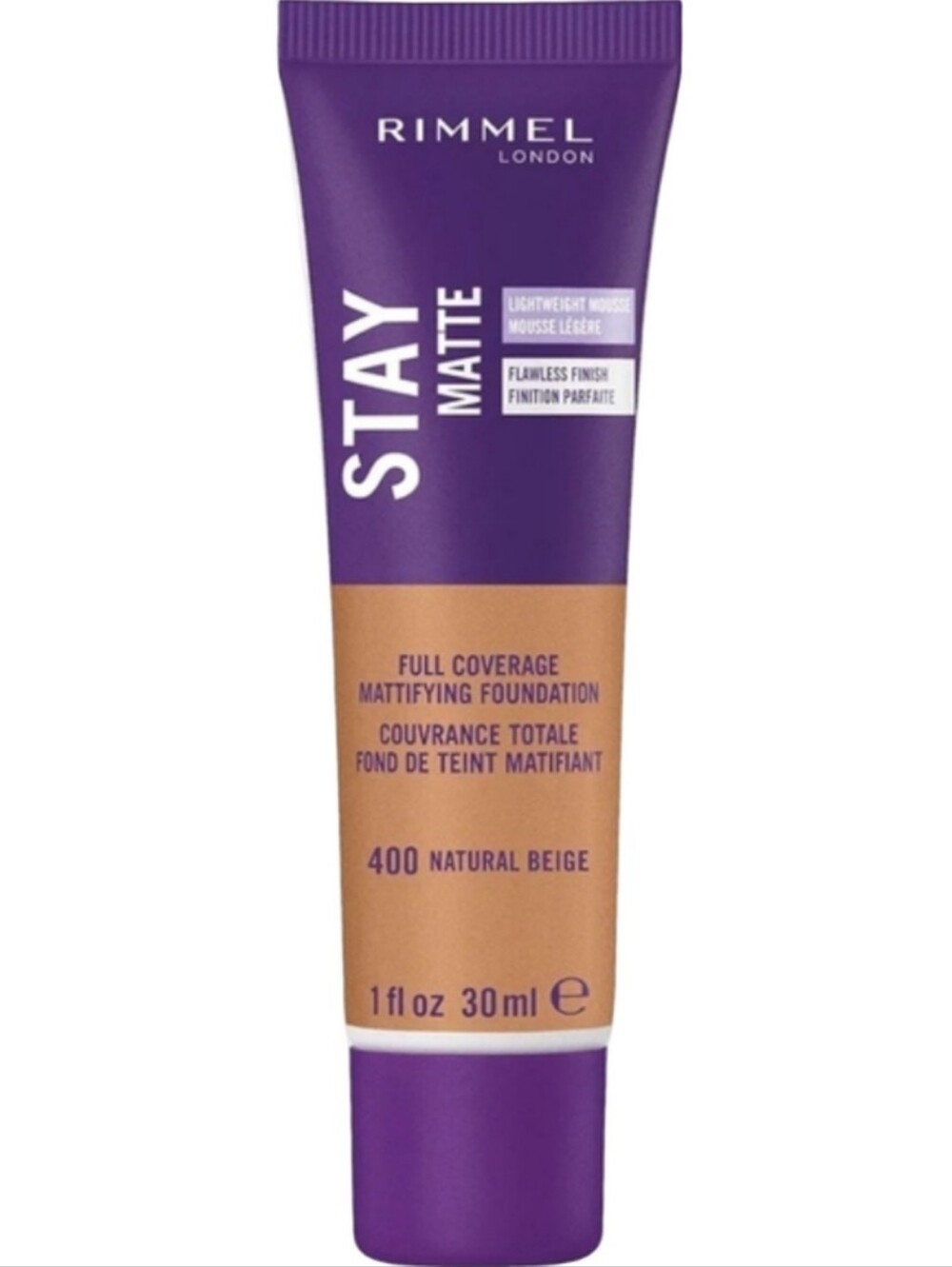 Rimmel London Stay Matte Liquid Foundation, 400 Natural Beige